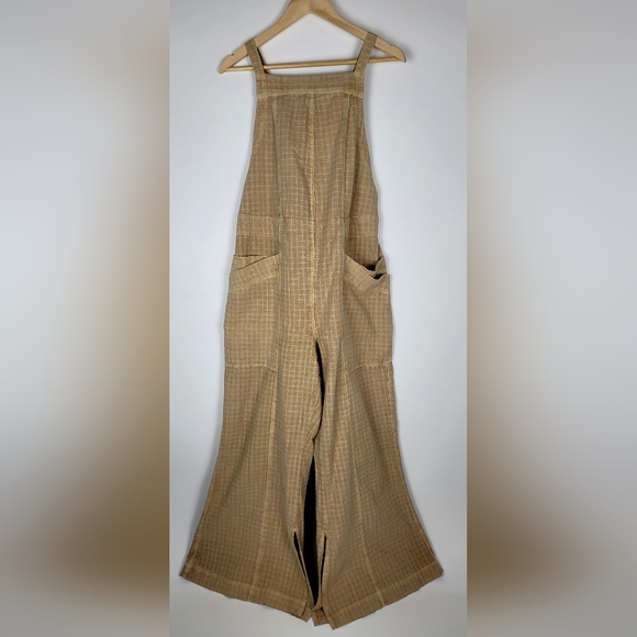 Free People Savannah overalls size large tan brown in color - Picture 4 of 14